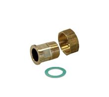 Koppeling messing 1"  bi.bu.