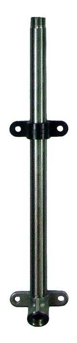 Inox aansluitbuis 38 cm. 1/2" + muursteun 30*