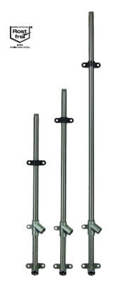 Inox aansluitbuis 2 uitg. 70 cm. 1/2