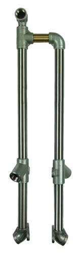 Inox aansluitbuis 1/2" 4 uitg. bi.dr.