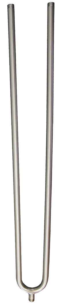 Inox U aansluitbuis 3/4"  3 x bu.dr.