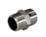 Inox dubbele nippel 3/4