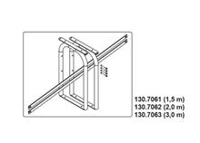 Bodemmontage-set inox tbv Rondo incl. stalen strips 1.5 mtr