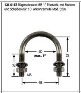 Bevestigingsbeugel M8 1" inox