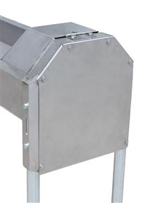 Afdekplaat inox voor aansluitleidingen