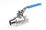 RVS kogelkraan 2 delig 3/8" bi/bu