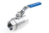 RVS kogelkraan 2 delig 1 1/2" bi/bi