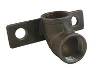 Muurplaat inox 1/2" hoek 90 gr.