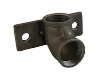 Muurplaat inox 3/4" hoek 90 gr.