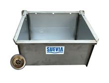 Wasbak inox 55 cm incl gootsteen afvoer