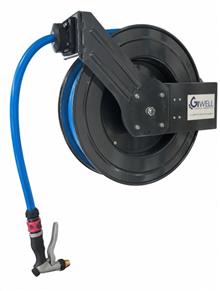 Automatische slanghaspel GELAKT 1/2" met 20 mtr slang+spuit