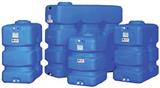 Wateropslagtanks rechthoekig staand, blauw